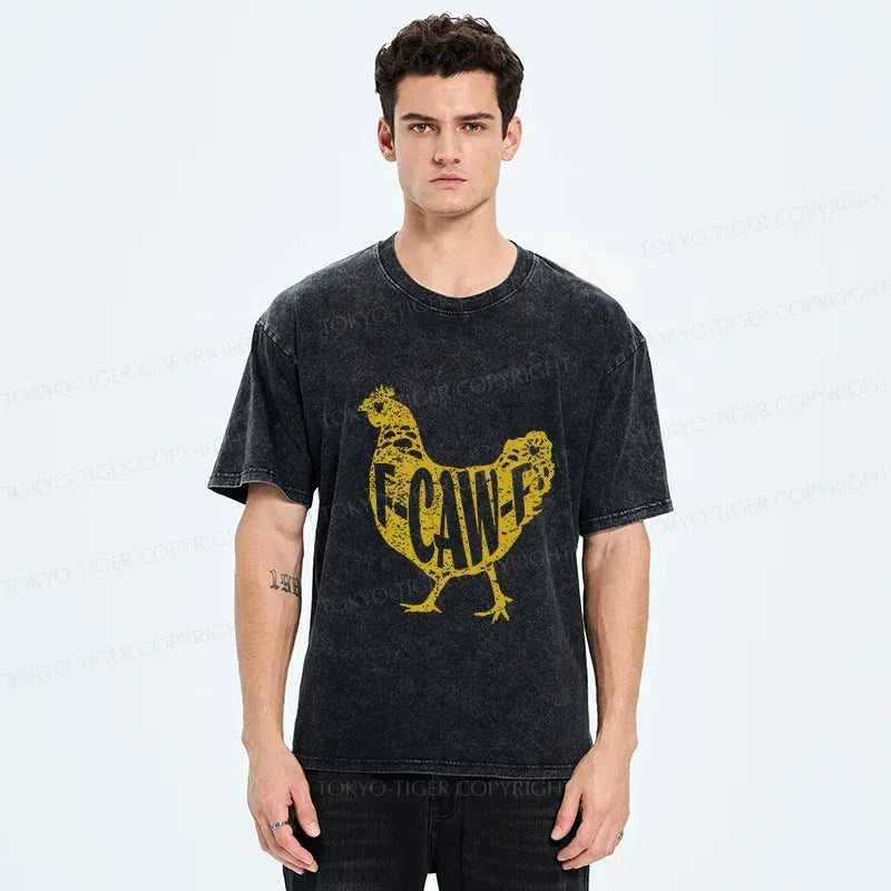 Japanese Funny Washed T-Shirt for Daily Wear
