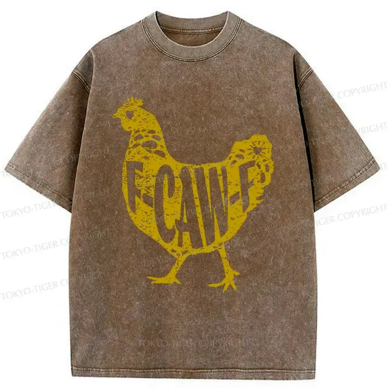 Japanese Funny Washed T-Shirt for Daily Wear