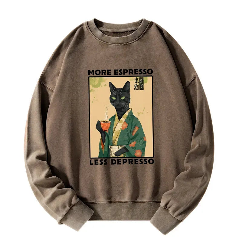 More Caffeine Less Sadness sweatshirt for daily wear