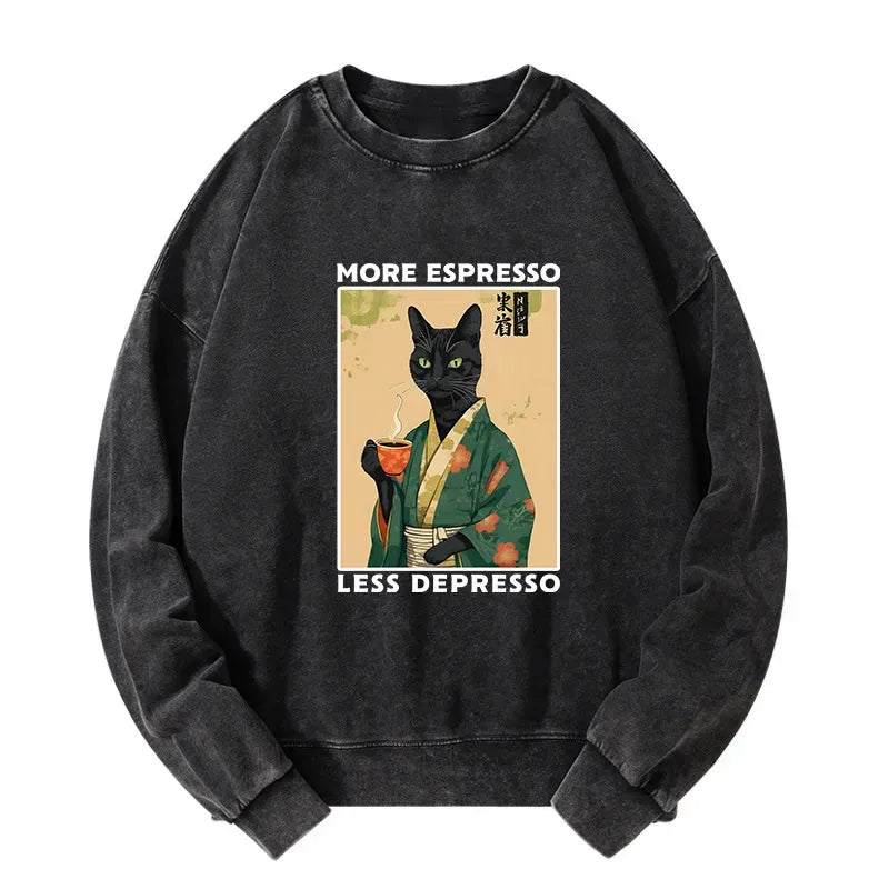 More Caffeine Less Sadness sweatshirt for daily wear