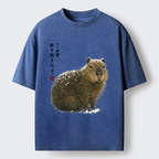 Washed Capybara T-Shirt for Daily Wear