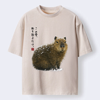 Washed Capybara T-Shirt for Daily Wear