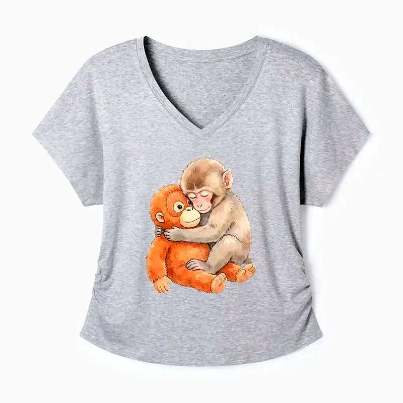 Japanese Culture Modal Dolman Sleeve T-Shirt for Women