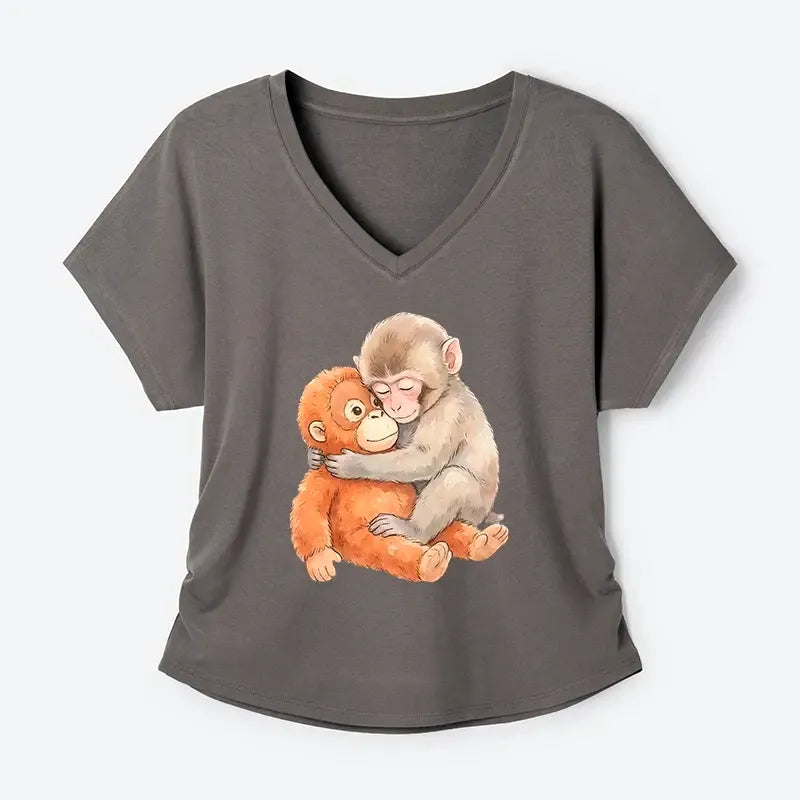 Japanese Culture Modal Dolman Sleeve T-Shirt for Women