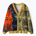 Japanese Mechanical Cat Ugly Cardigan
