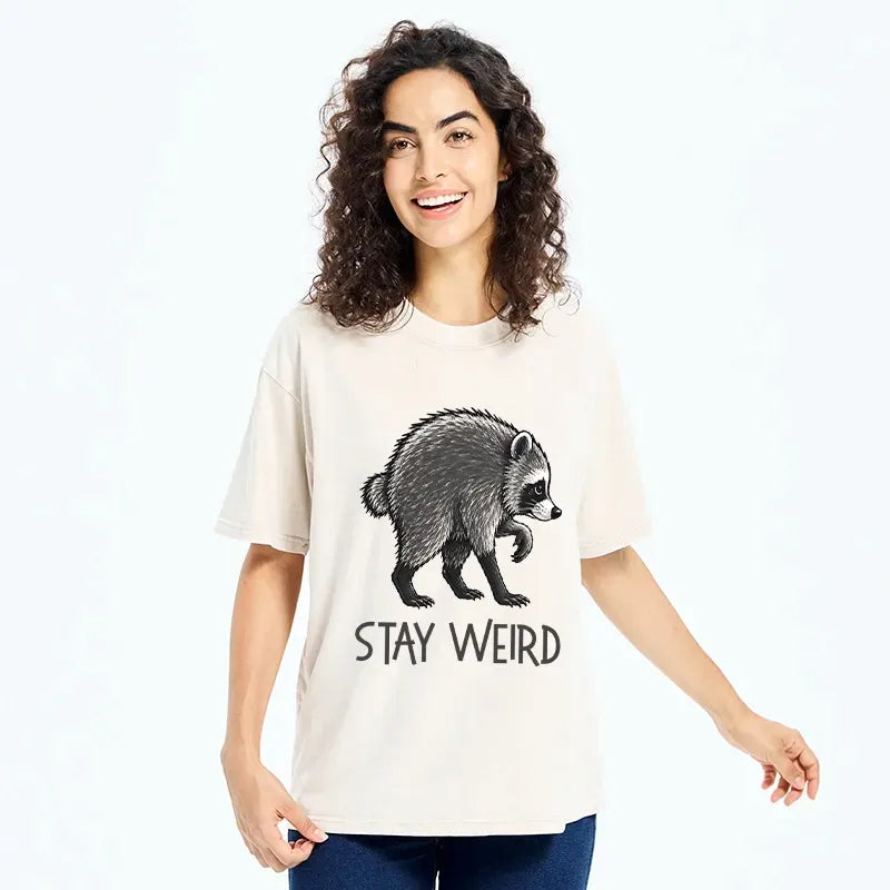 funny jimothy raccoon washed t-shirt