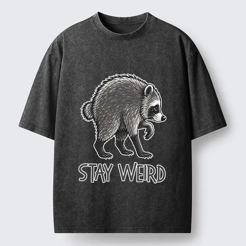 Tokyo?Tiger Funny Jimothy Raccoon Mood Washed T?Shirt