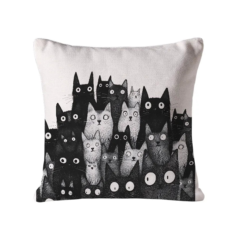 Kyoto-Lion The Judgmental Stare Of Cats Cushion Pillow