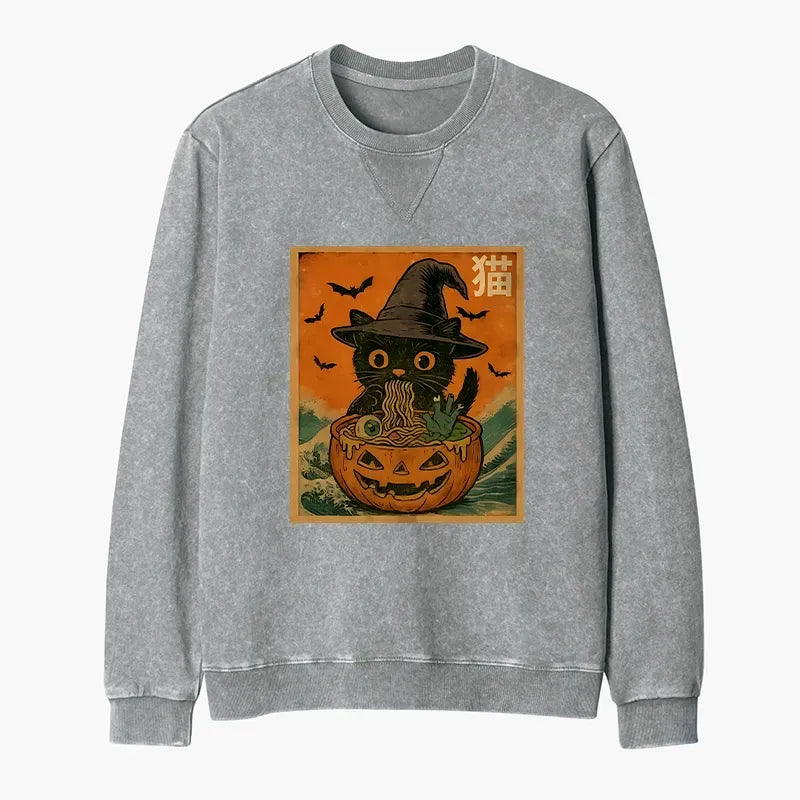 Kyoto-Lion washed terry sweatshirt