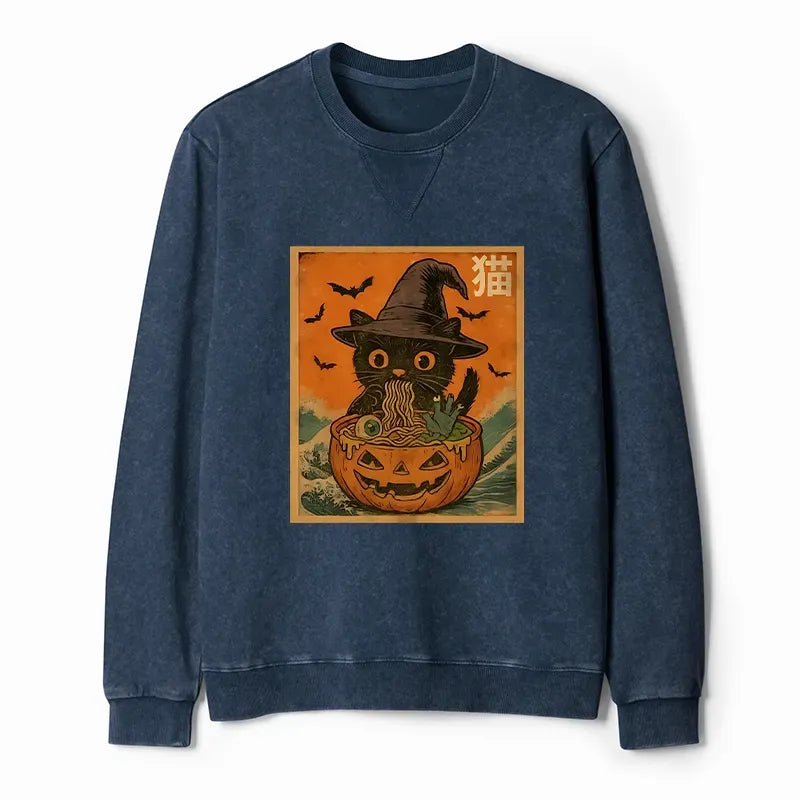 Halloween cat sweatshirt gift idea
