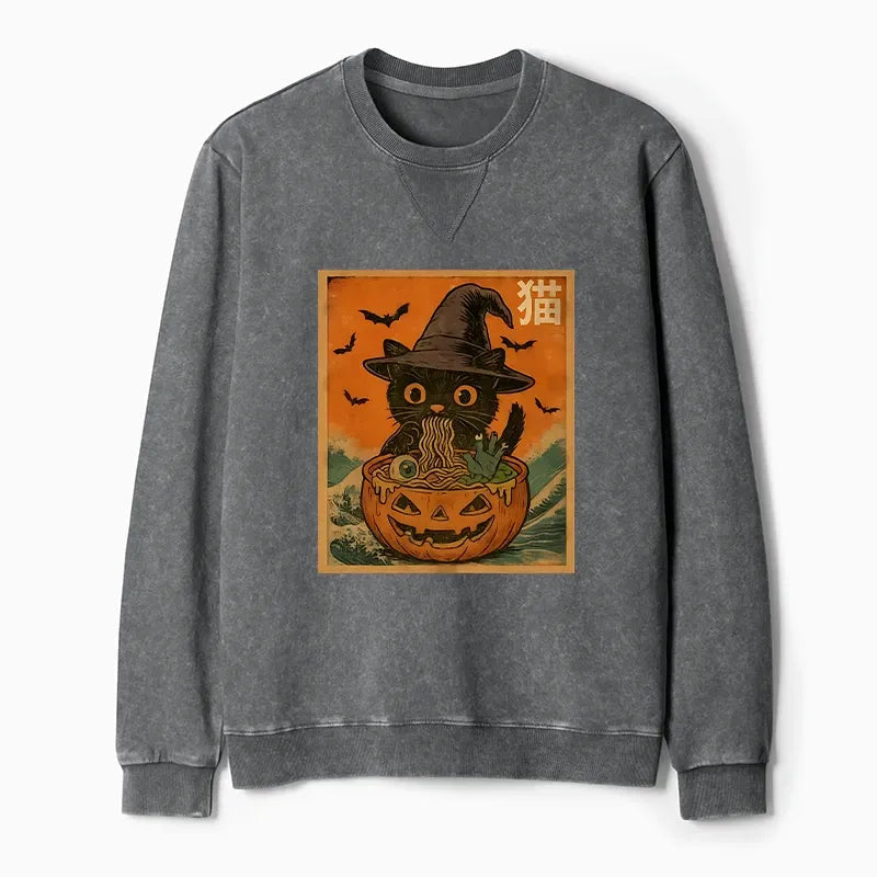 Halloween cat sweatshirt gift idea