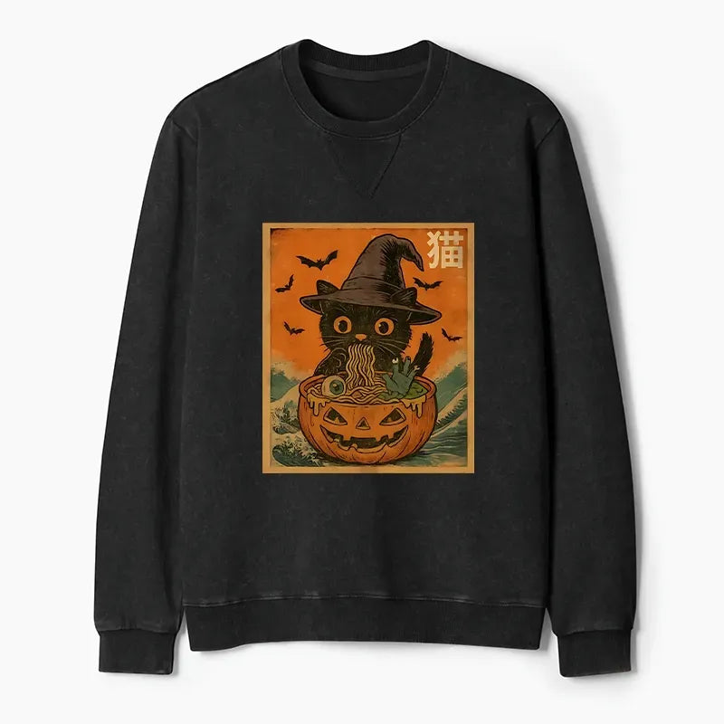 Halloween cat sweatshirt gift idea