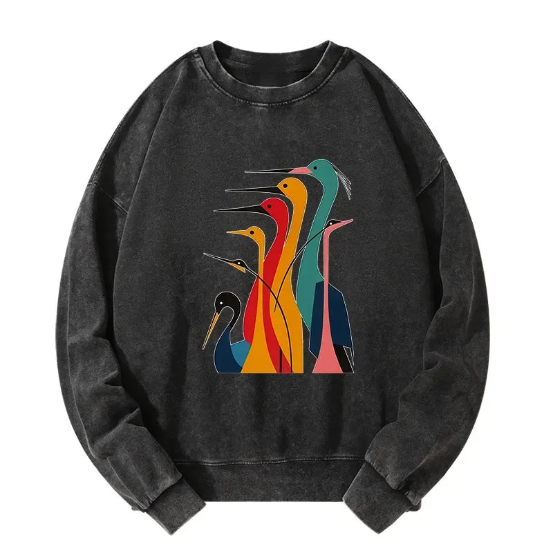 Kyoto Lion Cranes Sweatshirt for Spring Vacation