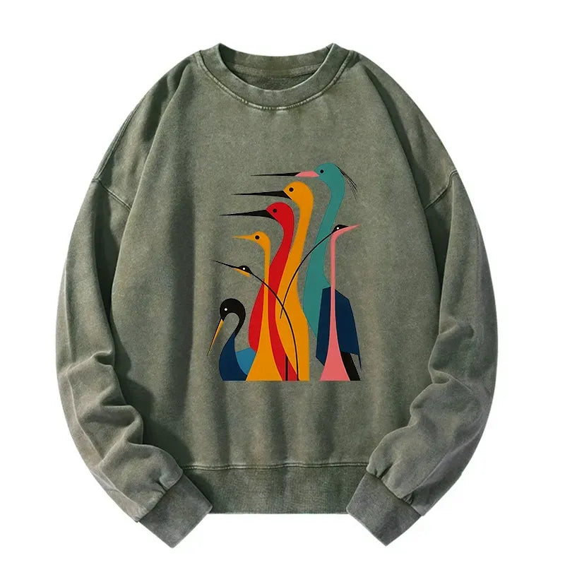 Kyoto Lion Cranes Sweatshirt for Spring Vacation