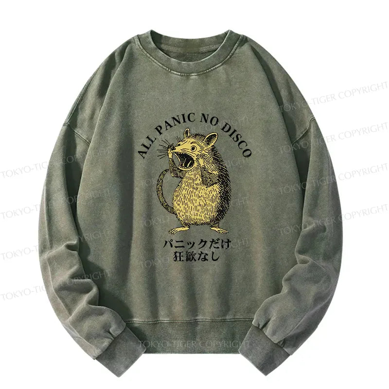 Kyoto-Lion All Panic No Disco Washed Sweatshirt