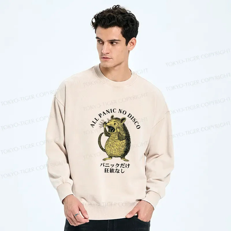 Kyoto-Lion All Panic No Disco Washed Sweatshirt