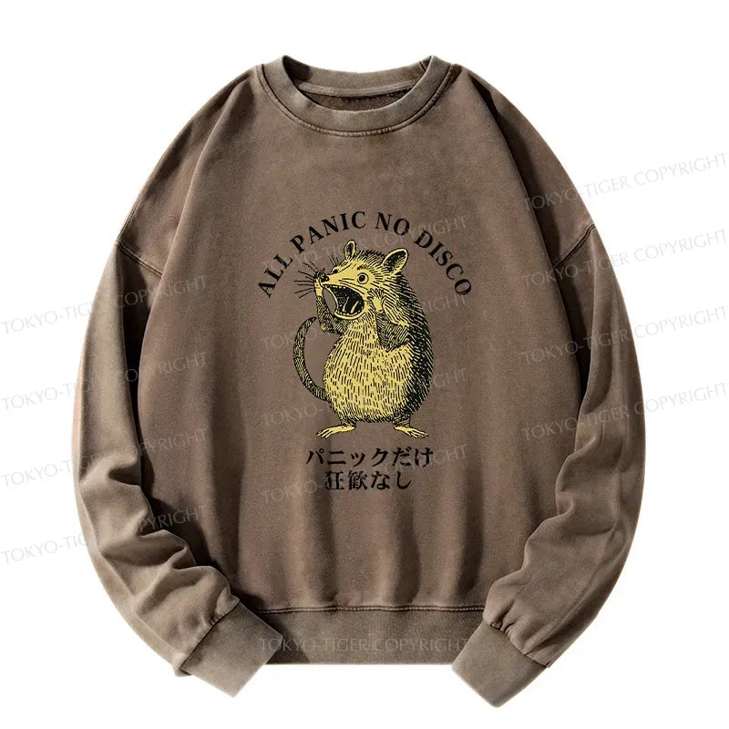 Kyoto-Lion All Panic No Disco Washed Sweatshirt
