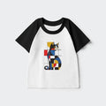 trendy kids raglan tee with cat