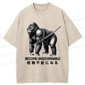 Kyoto Lion Gorilla Washed T-Shirt for Streetwear