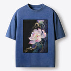gold foil washed t-shirt free shipping