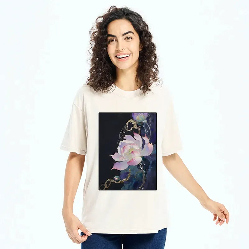 Kyoto lion elegant lotus tee