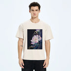gold foil washed t-shirt free shipping