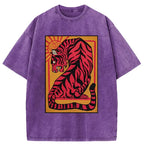 Vintage Washed Tiger Tee for Daily Wear