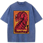 Vintage Washed Tiger Tee for Daily Wear