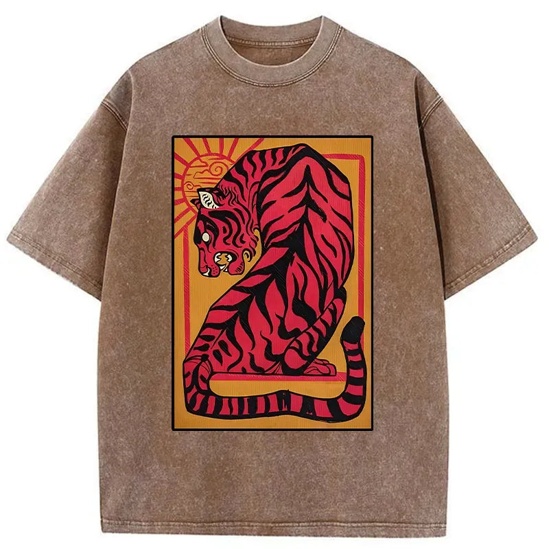 Japanese Tiger Woodblock Print Unisex T-Shirt