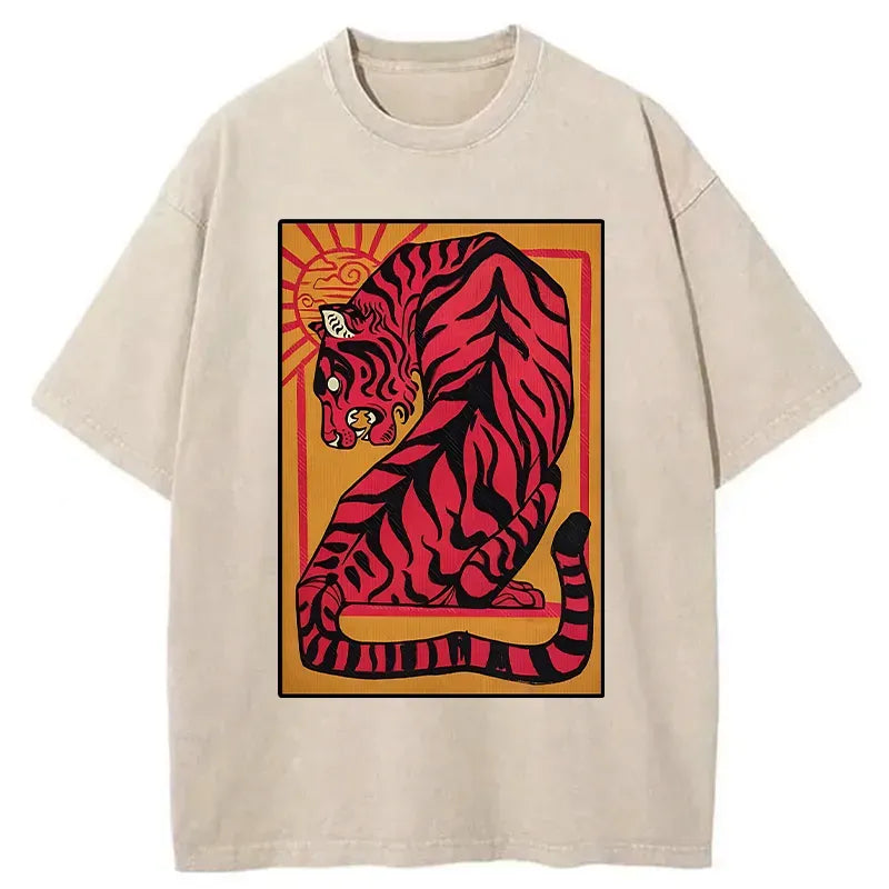 Japanese Ukiyo-e Tiger Shirt with Free Shipping