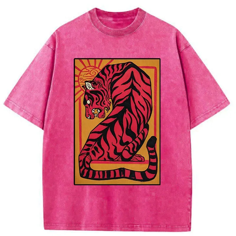 Japanese Ukiyo-e Tiger Shirt with Free Shipping
