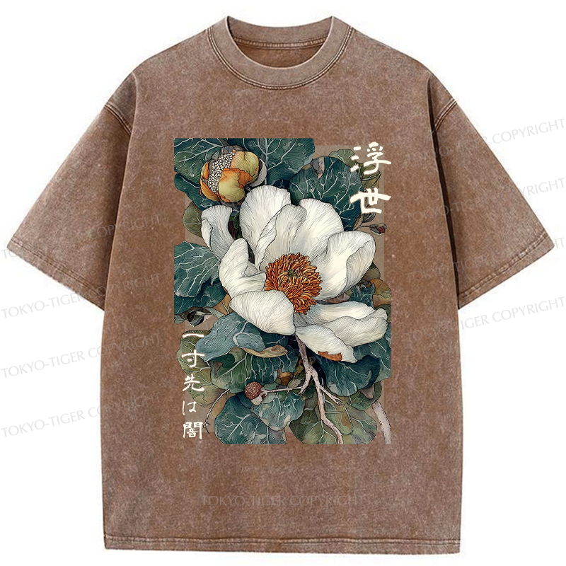 Japanese Washed T-Shirt for Daily Wear