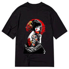 japanese geisha unisex t-shirt for daily wear