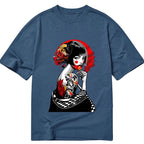 japanese geisha unisex t-shirt for daily wear