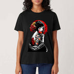 japanese geisha unisex t-shirt for daily wear