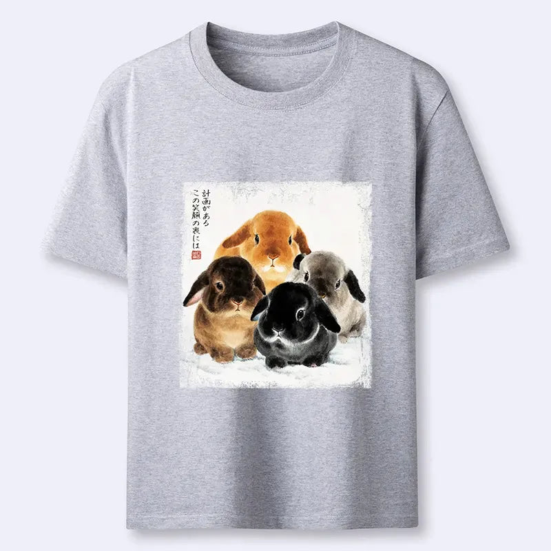 Kyoto-Lion The Ink Wash Rabbit Is Watching You Classic T-Shirt