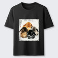 Japanese ink wash rabbit t-shirt
