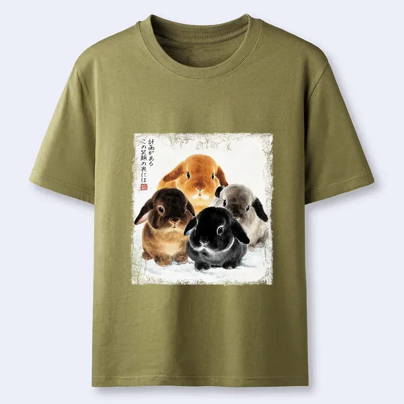 Kyoto Lion rabbit watching you tee
