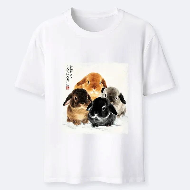 Kyoto-Lion The Ink Wash Rabbit Is Watching You Classic T-Shirt