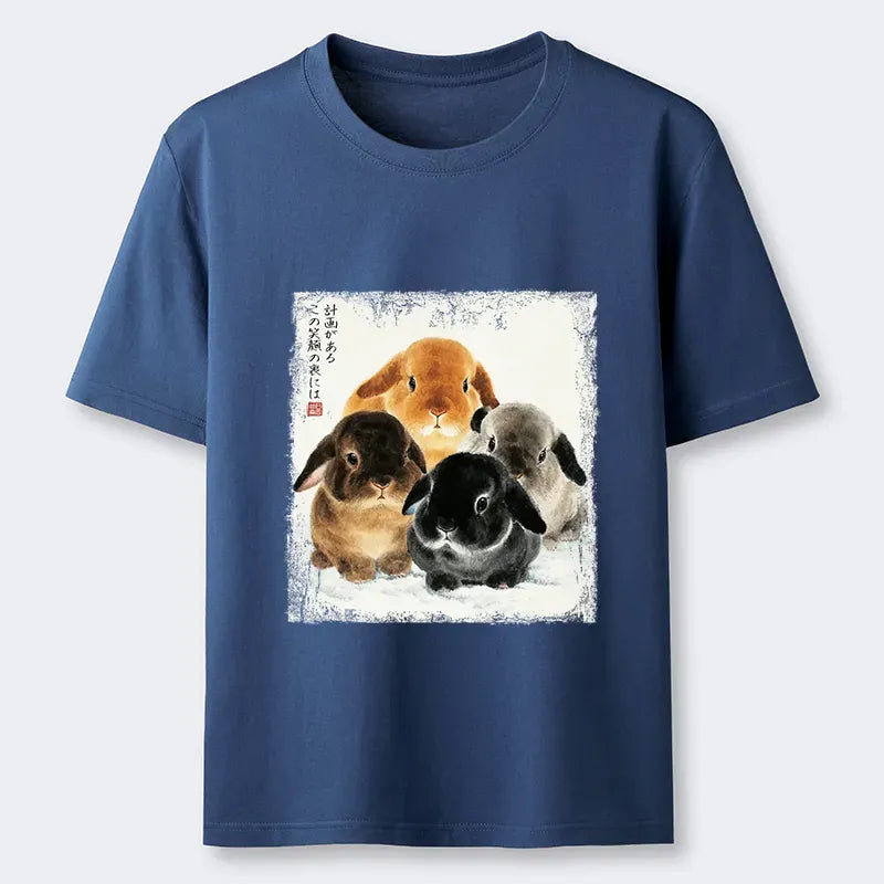 Kyoto Lion rabbit watching you tee