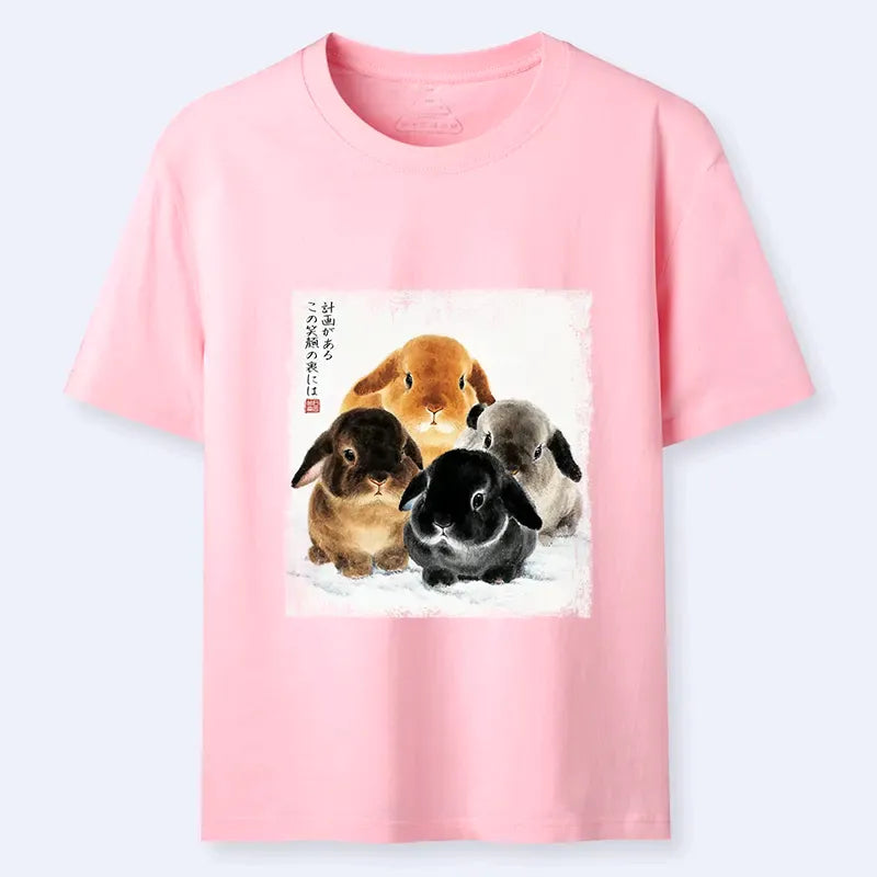 Kyoto Lion rabbit watching you tee