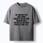 Japanese vintage washed t-shirt for daily wear