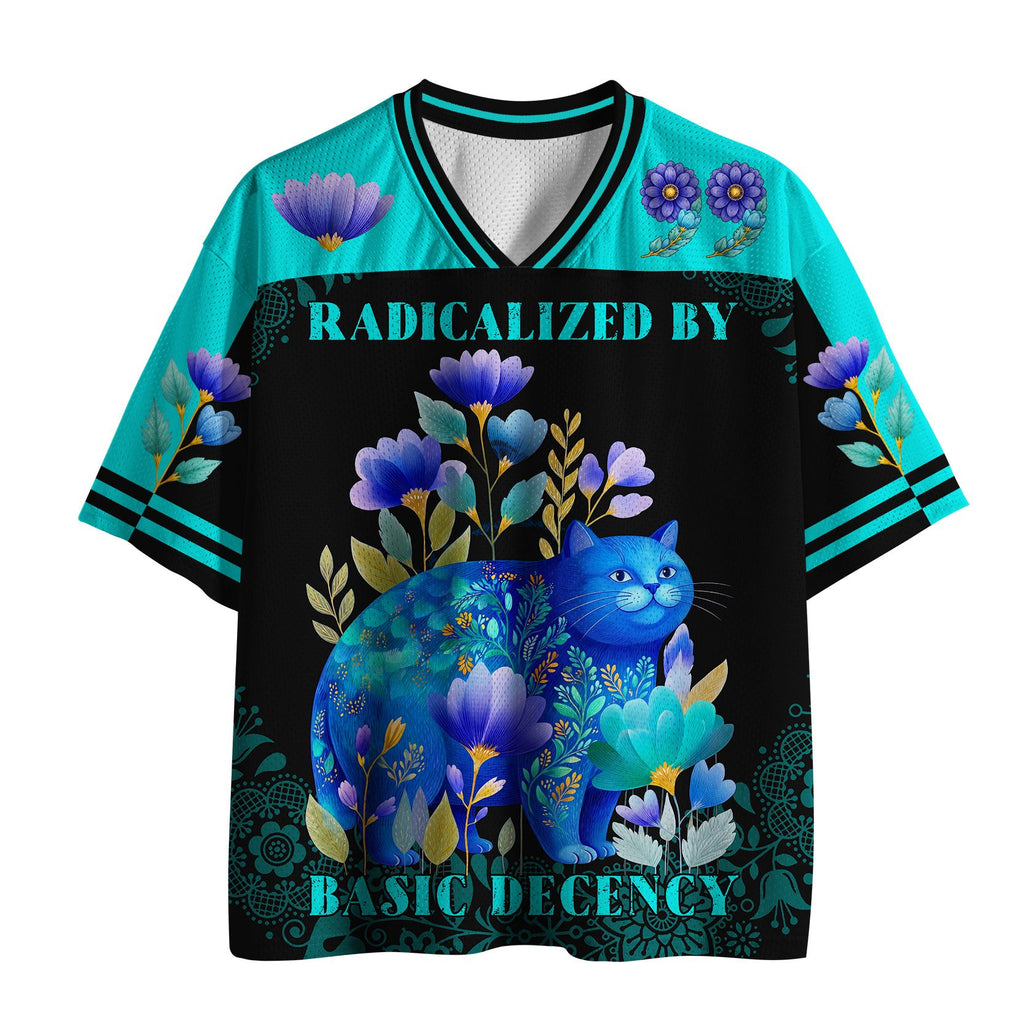 Cat and Flower Mesh Jersey Unisex