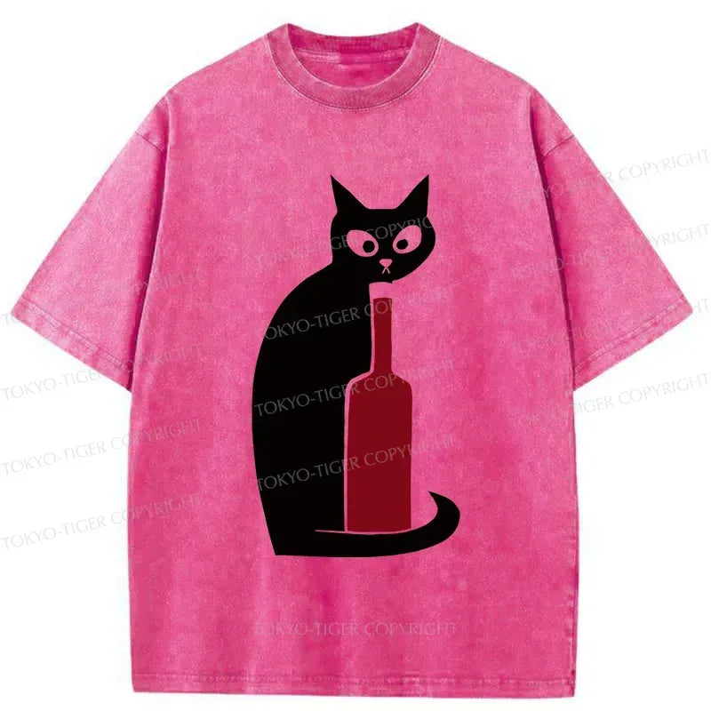 Japanese Vintage Cat Tee for Summer