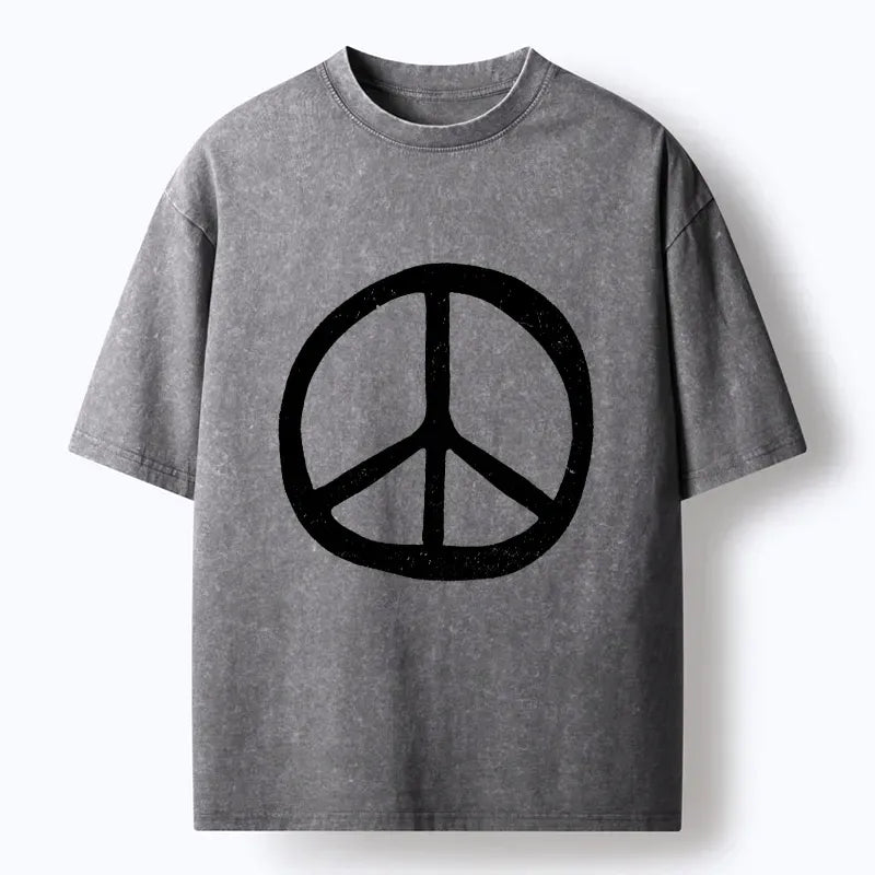 kyoto lion peace symbol washed t-shirt