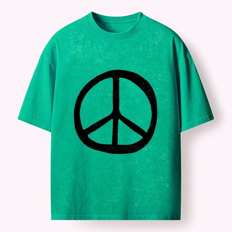 kyoto lion peace symbol washed t-shirt