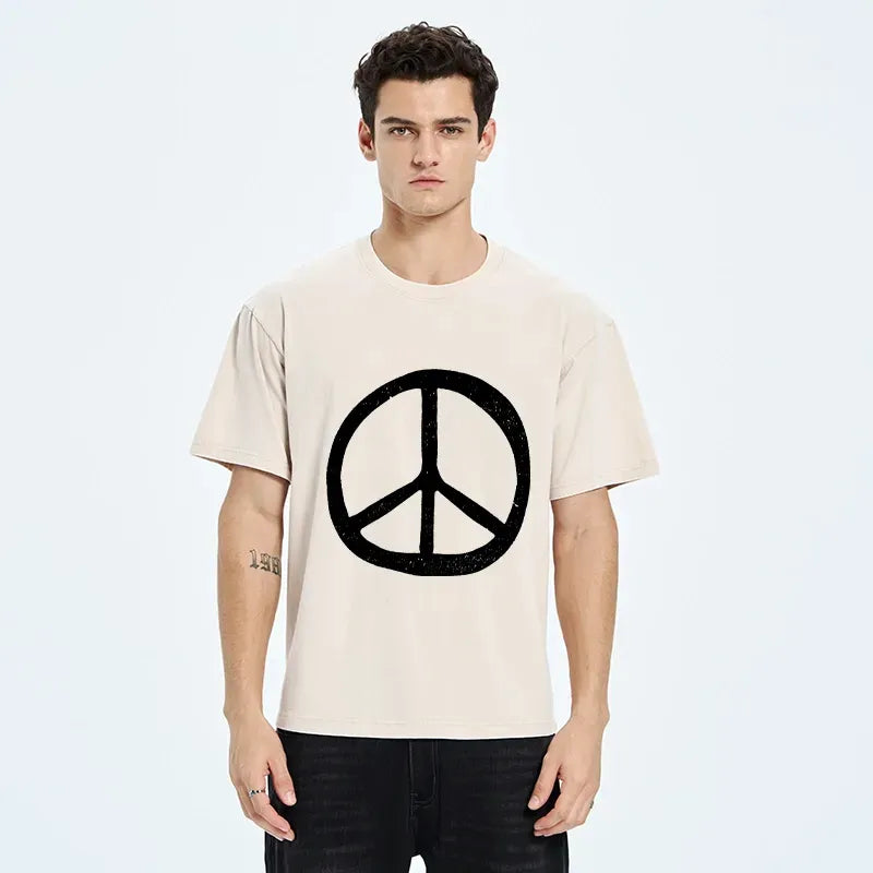 kyoto lion peace symbol washed t-shirt