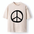 Kyoto-Lion Peace Symbol Washed T-Shirt