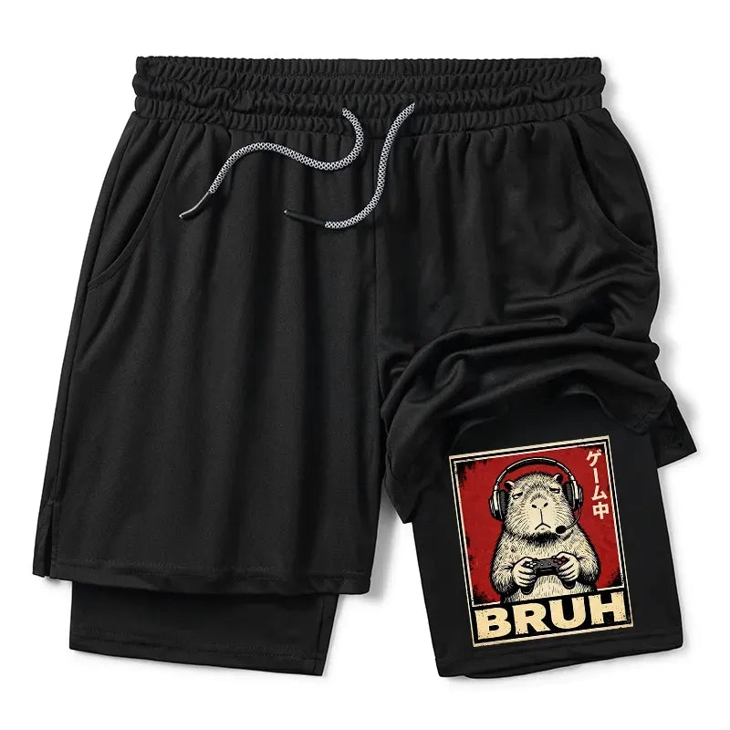 Funny Capybara Training Shorts for Summer