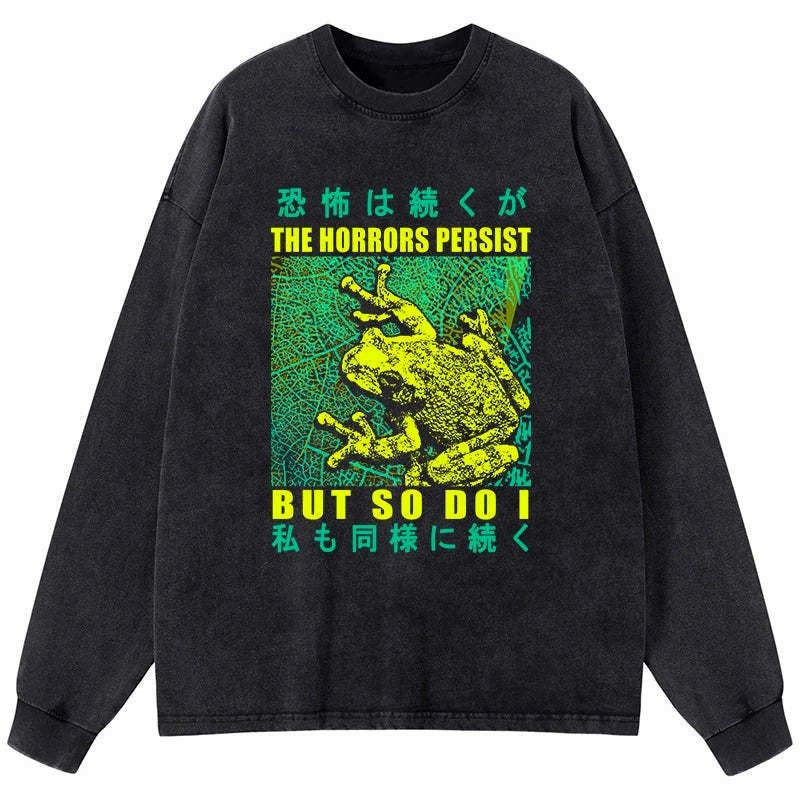japanese washed long sleeve t-shirt
